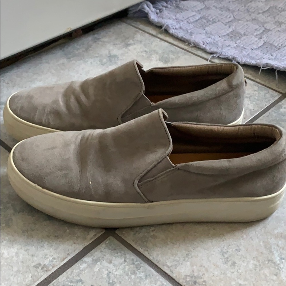 Gray Steve Madden Platform Slip On Sneakers